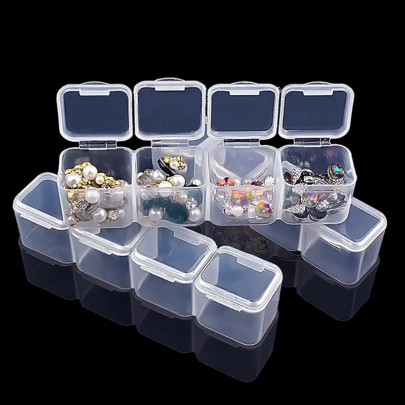 28 Grids Clear Organizer Box PP Empty Box Jewelry Box Dividers Earring Storage Containers Diamond Painting Case