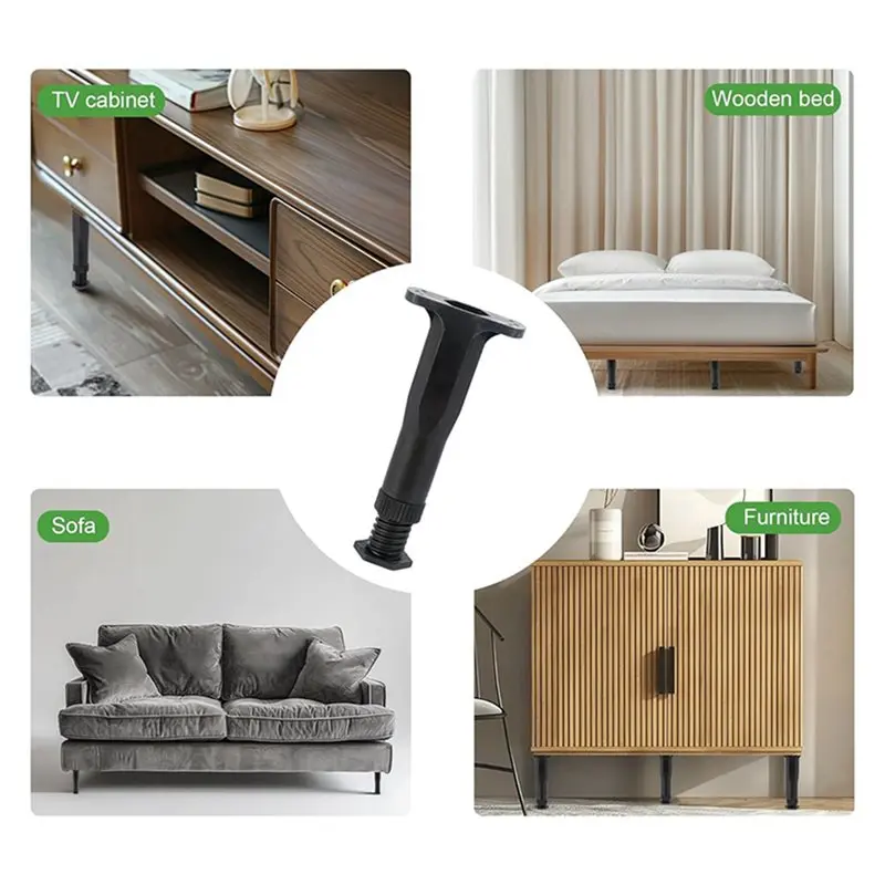 A74E-16 Pcs Adjustable Bed Support Legs 5.9 To 11 Inches Bed Frame Support Legs For Bed Slats Bed Legs Replacement Bed Frame