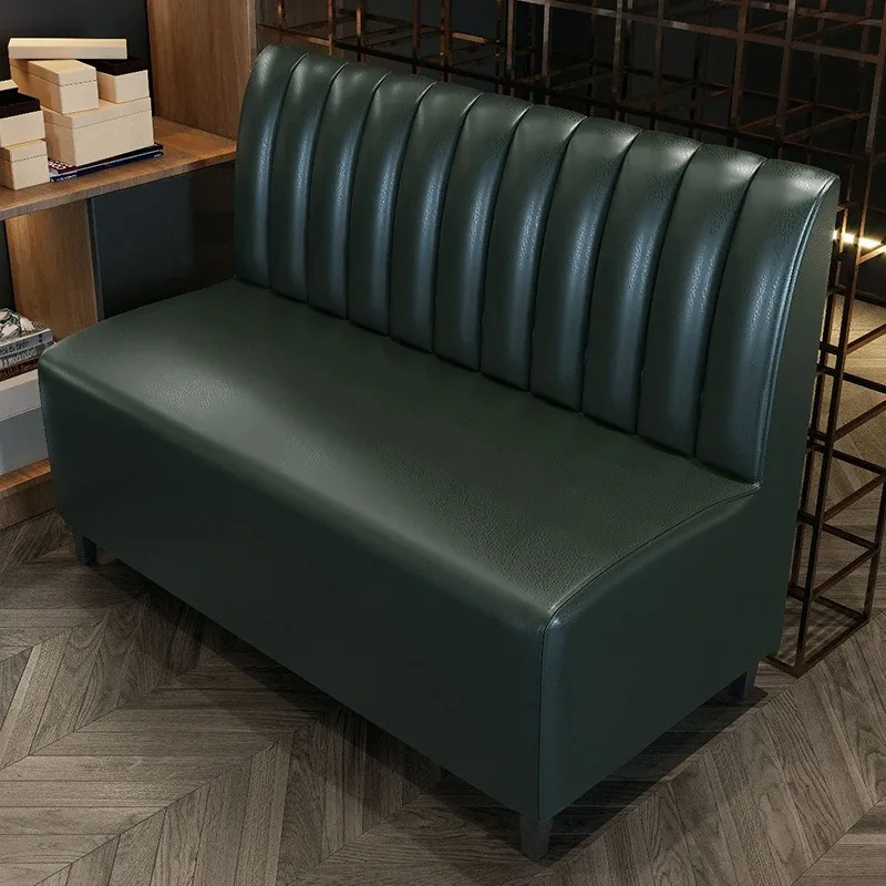 Leather Restaurant Booth Seating Upholstered Back Banquette Sofa for Cafe Diner Hotel Coffee Shop Dining Spaces طقم طاولة وكراسي