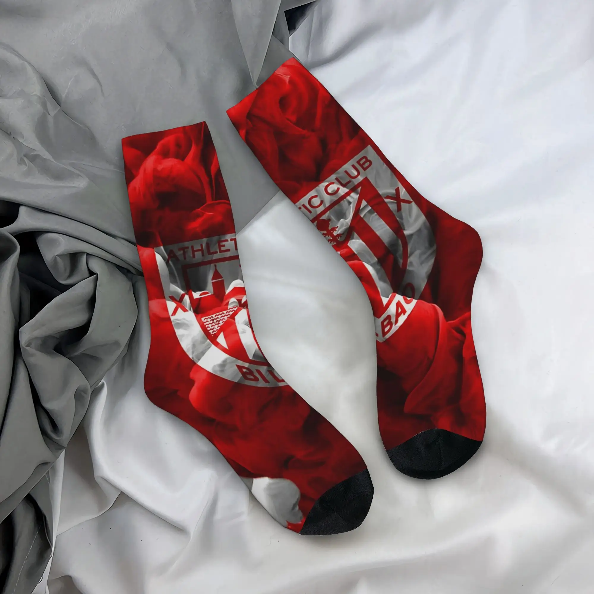 Calcetines Deportivos Divertidos del Athletic Bilbao, Estilo Retro Harajuku, Calcetines Deportivos sin Costuras, Novedad Hip Hop, Esenciales para el Día del Partido
