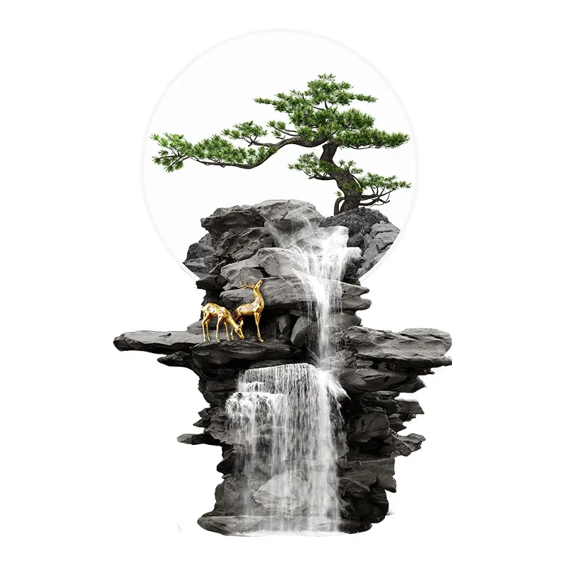 

water makes money, entrance decoration painting, light luxury corridor lighting hanging painting, new Chinese welcome pi