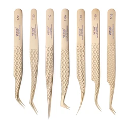 New VETUS False Lashes Extension Tweezers Stainless Steel Grafting Eyelash Profeession Pliers Eyebrows Tweezers Makeup Tools