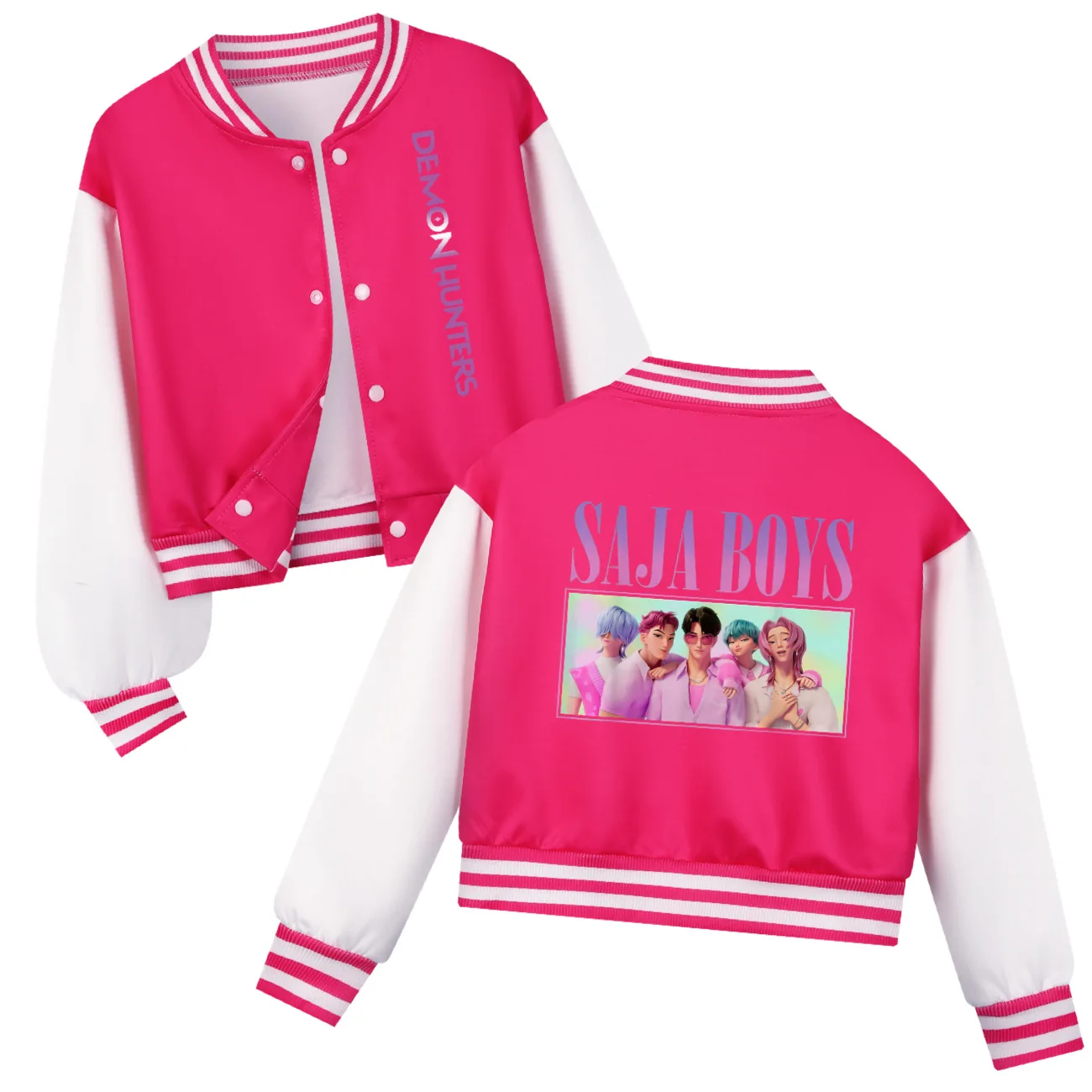 KPop Demon Hunters Kids SAJABOYS Clothes Baseball Uniform Spring Autumn Boys Girls Baby Casual Hoodies Children Costume