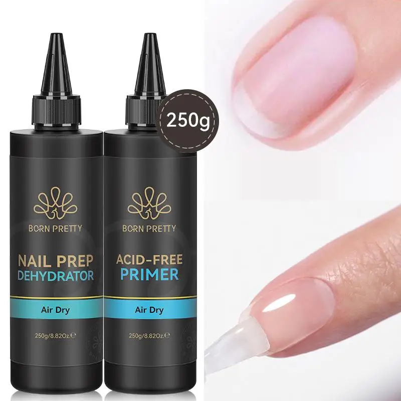 

BORN PRTTY 250g Acid-Free Nail-Primer Nail Prep Dehydrator Air Dry Reinforcement Gel Super Adhesive Jewelry Decor UV Nail Polish