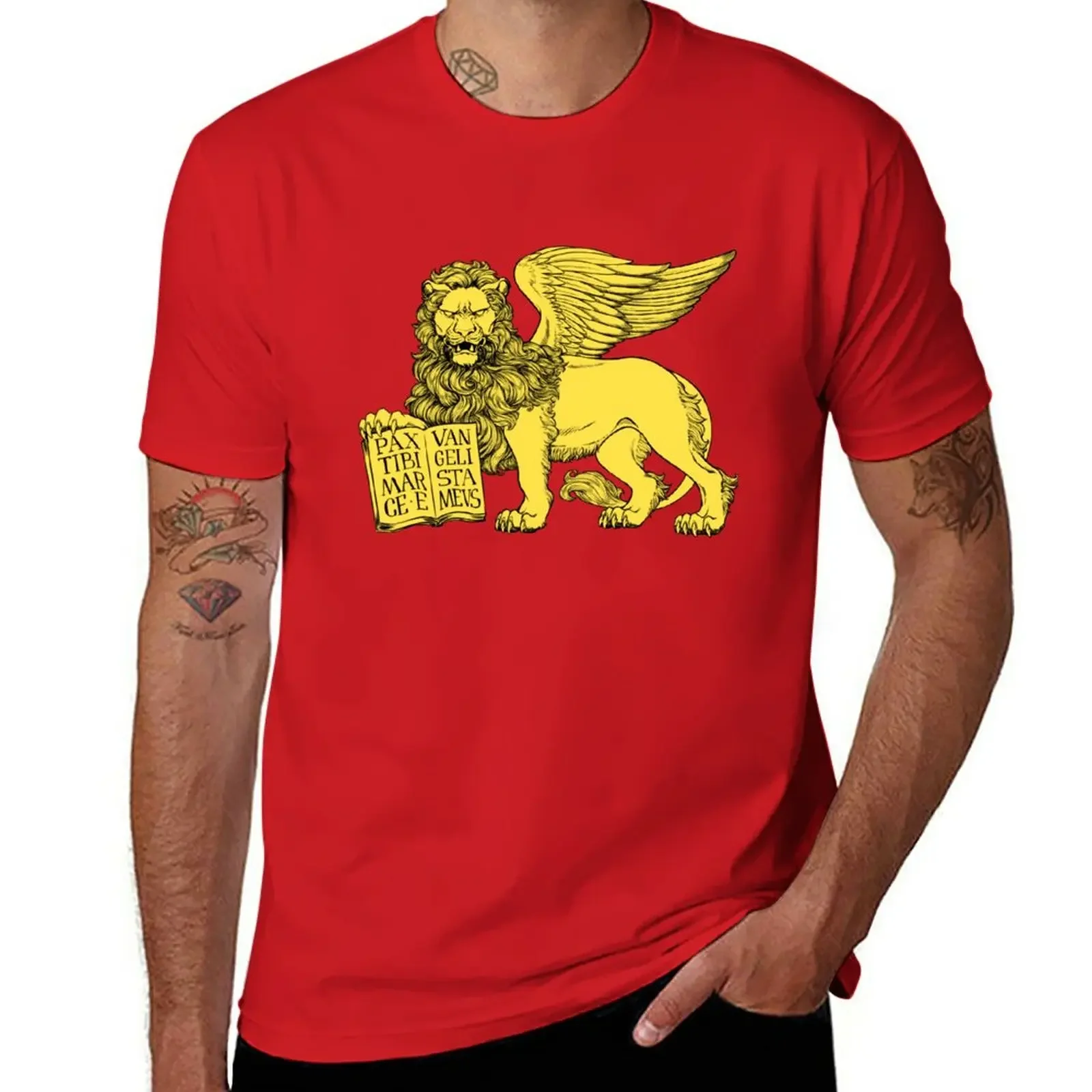 Lion of Venice T-Shirt aesthetic clothes kawaii clothes graphics anime t shirts for men cotton