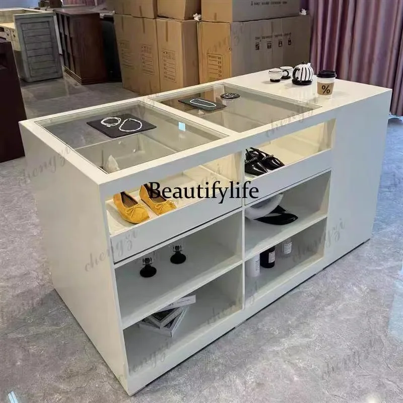 K153 Clothing store Nakajima, display cabinet, women's clothing store Nakajima, storage, paint jewelry display cabinet