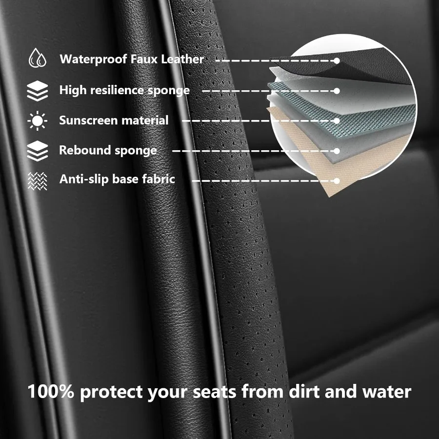 الجبهة مجموعة مقاعد السيارة يغطي ل بونتياك GTO 20042006 مقاوم للماء غطاء مقعد مقاوم للبقع قسط نابا الجلود مقعد حماة ث