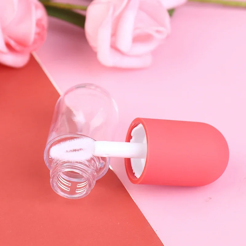 4.5 Ml Empty Repeatable Filling Clear Tube Plastic Elegant Liquid Lipstick Container Round Lipgloss Sample Travel Bottle Tool