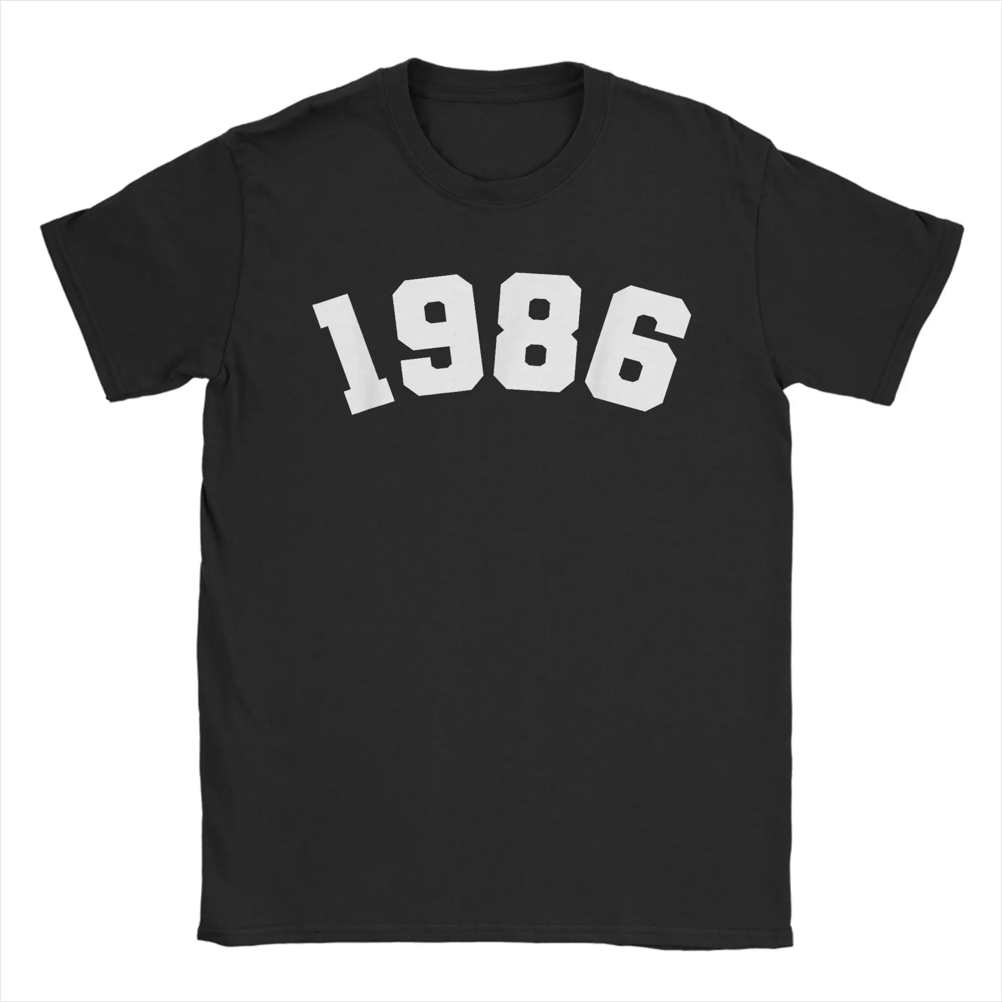 

Classic 1986 Varsity Vintage College Style 40th Birthday Cotton T Shirt For Men Summer T-Shirts Crew Neck Tees Oversized Tops