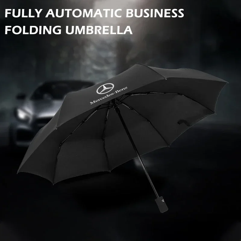 Car Styling Car Portable Folding Automatic Three Folding Umbrella Sunshade For Mercedes Benz C200 C260 W108 W124 W126 W140 W169