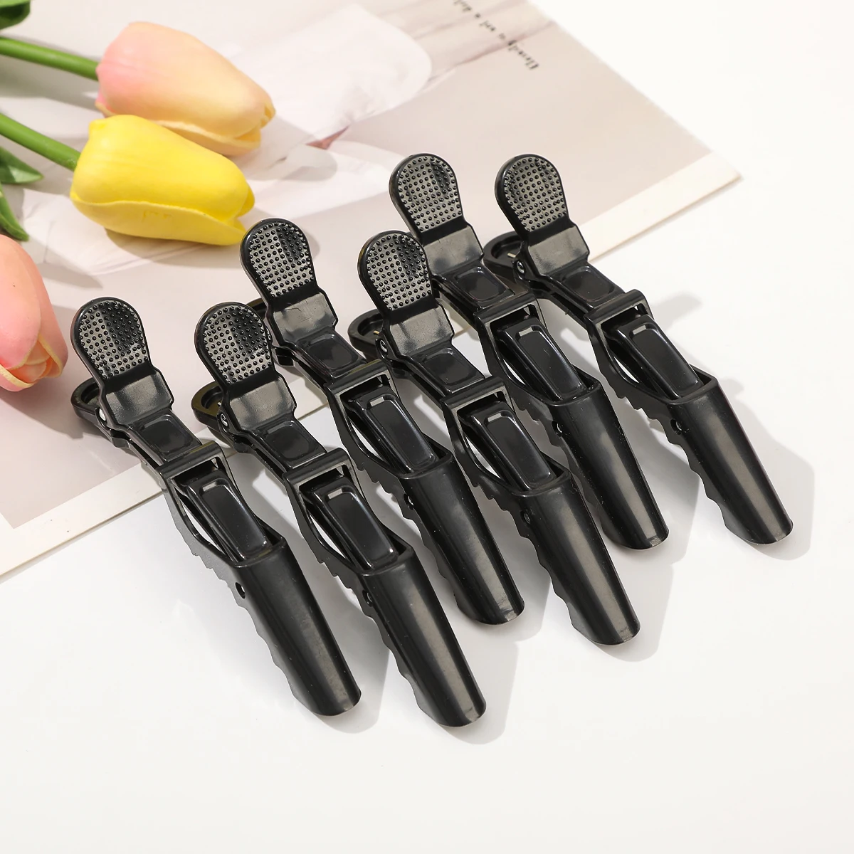 6pcs Women Hair Clips Non-Slip Hairpin Barber Hairpins Bangs Hairpin Hairdressing Clips Alligator Claw Clamps Hair Accessories