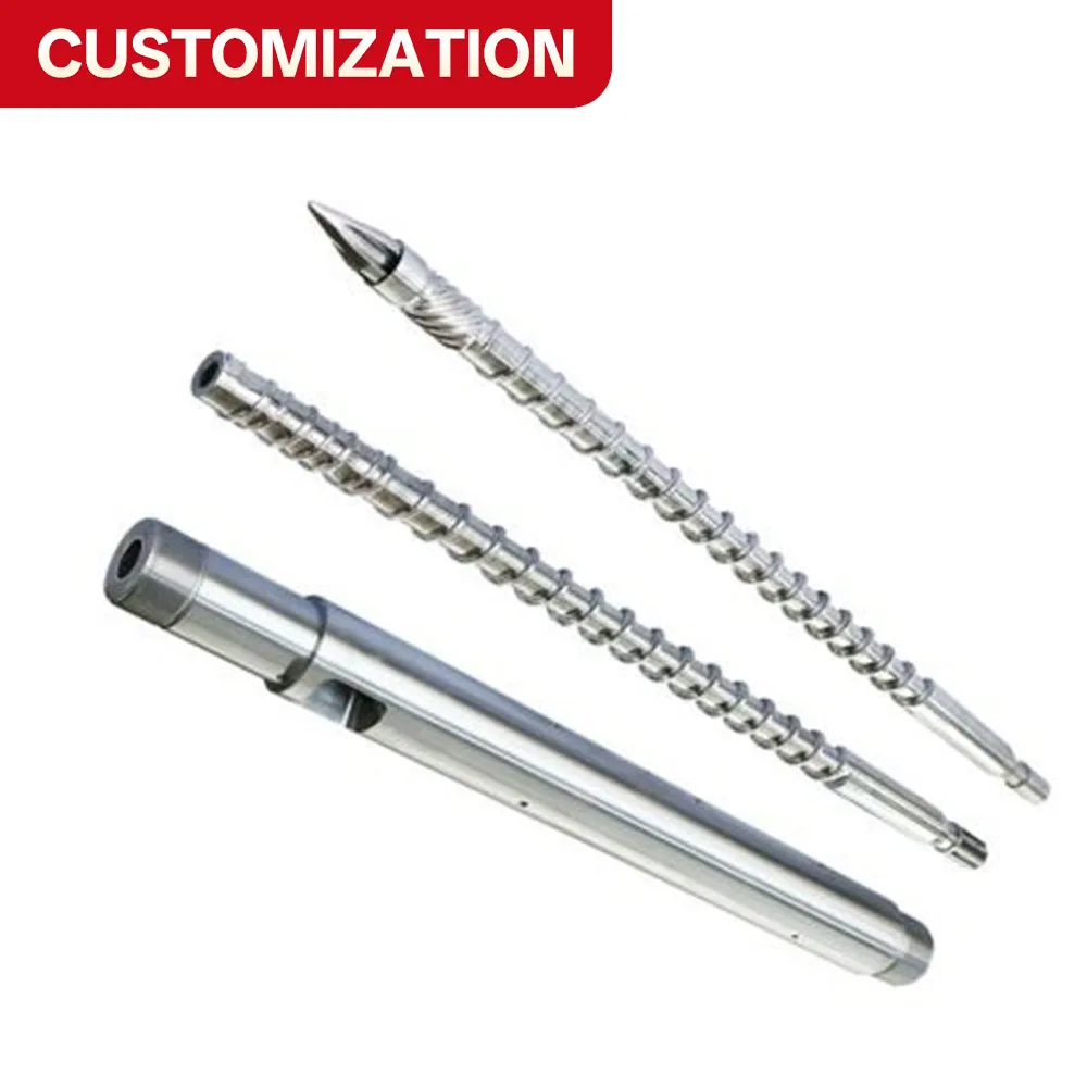 Custom Bimetallic Screw and Barrel for Plastic Injection Molding Machine Wear‑Resistant Injection Screw Barrel Assembly OEM