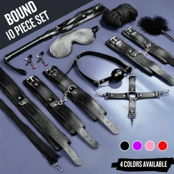 Bondage for Sex 10 pcs BDSM Leather Bondage Sets Restraint Kits for Women and Couples