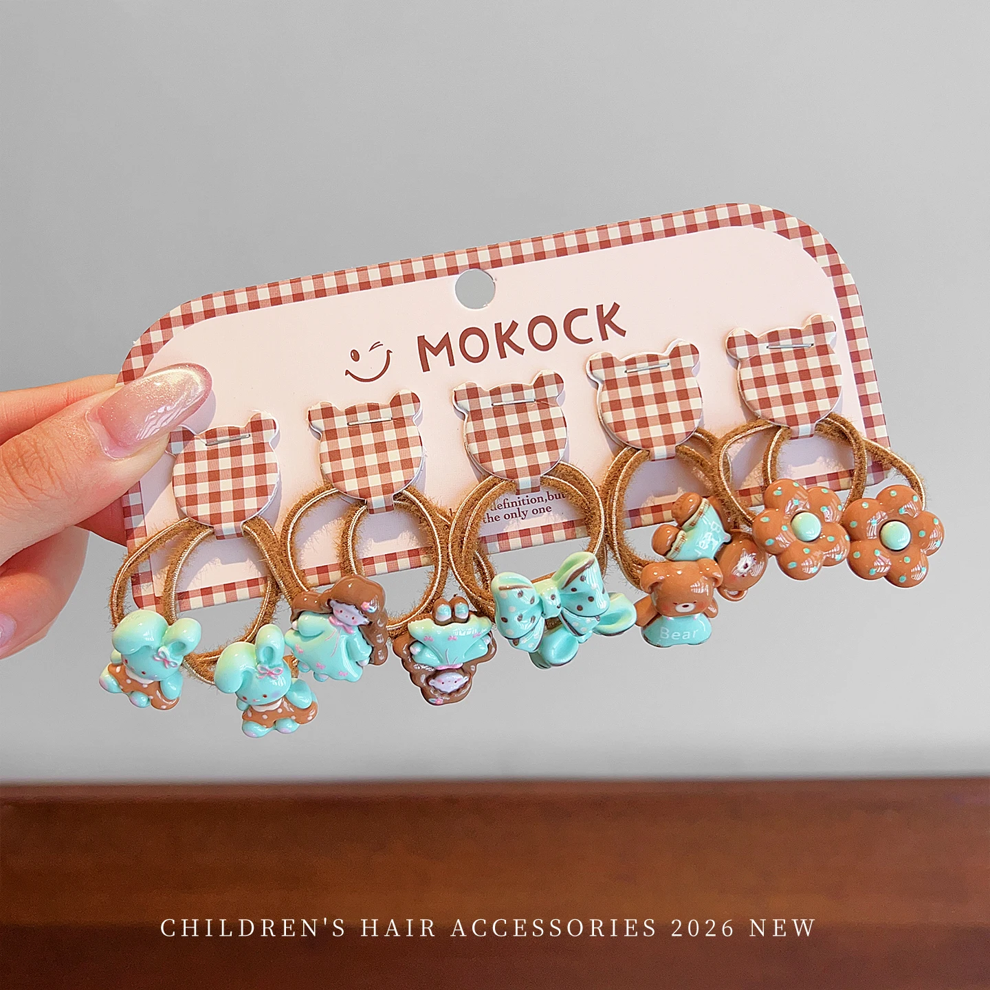 10 Stück Niedliche Cartoon-Bären- und Hasen-Haargummis, Hochelastische Haarbänder für Kleinkinder, Mädchen und Kinder, Haaraccessoires 2026 – Detail 9