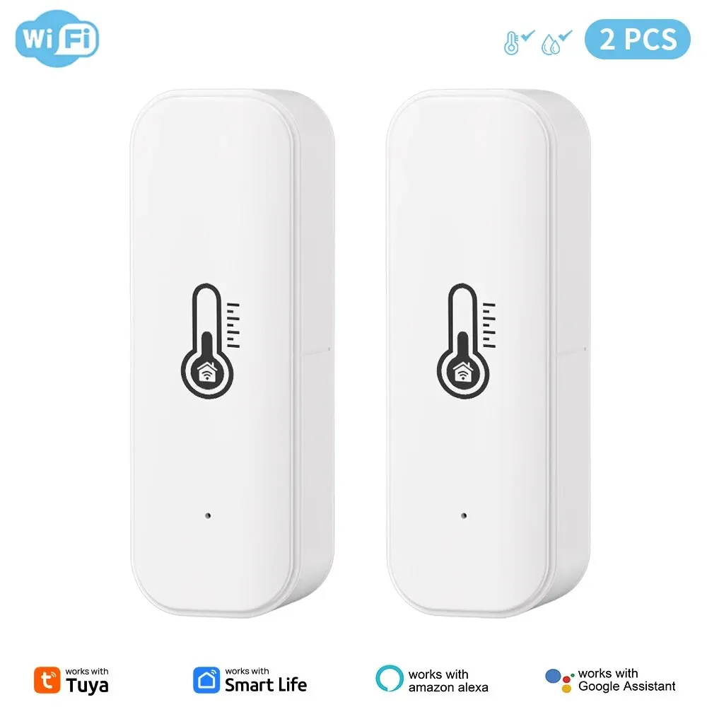Tuya Zigbee of WiFi temperatuur-vochtigheidssensor Thuis aangesloten thermometer Compatibel met Smart Life Alexa Google Assistant