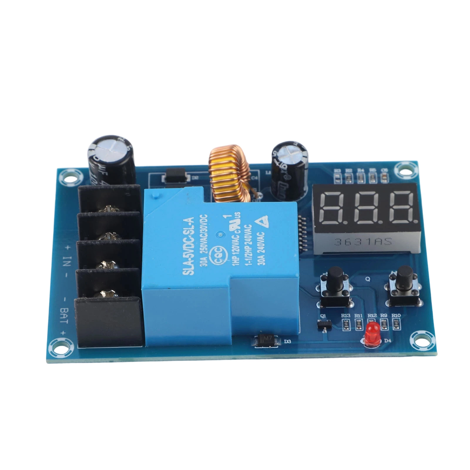 Battery Protection Board XHM604 DC 6 to 60V with for Smart Relay Control and LED Voltage Display for Energy Systems