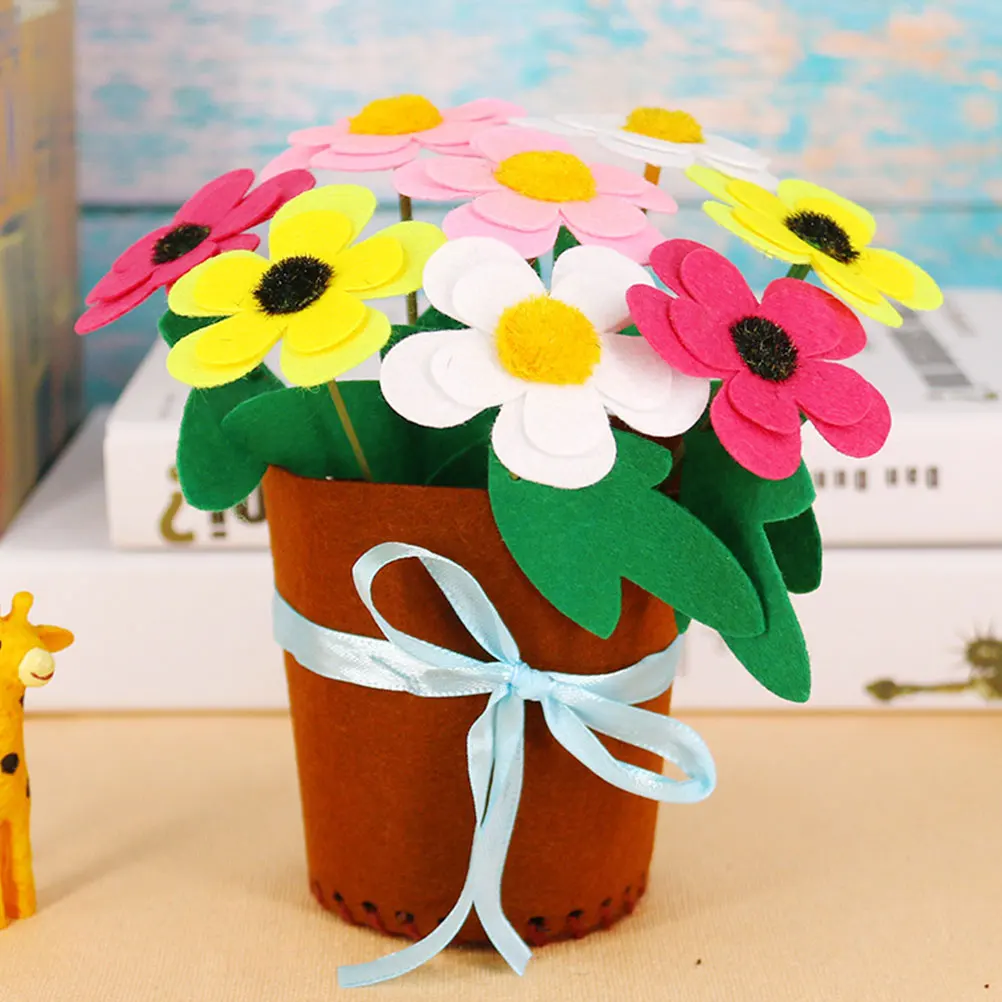 

8 Set DIY Flowerpot Accessories Nonwovens Material Creative Decor Kids Teens Wedding Proposal Anniversary Valentine