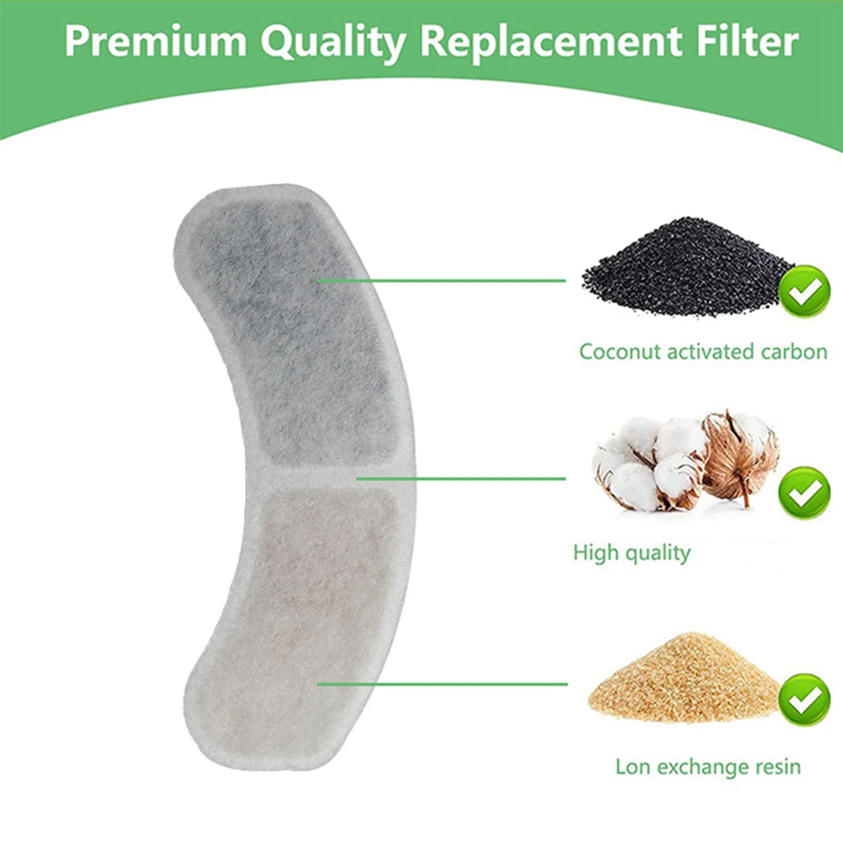 

【PASSIONE 】24Pcs Cat Water Fountain Filters Pet Water Dispenser Filter Cartridges Cat Dog Feeding And Watering Supplies