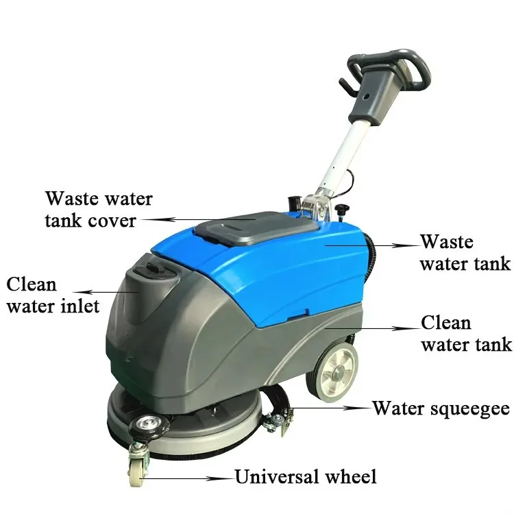 Warehouse Floor Cleaning Machine Multifunction Commercial Mini Walk Behind Floor Scrubber