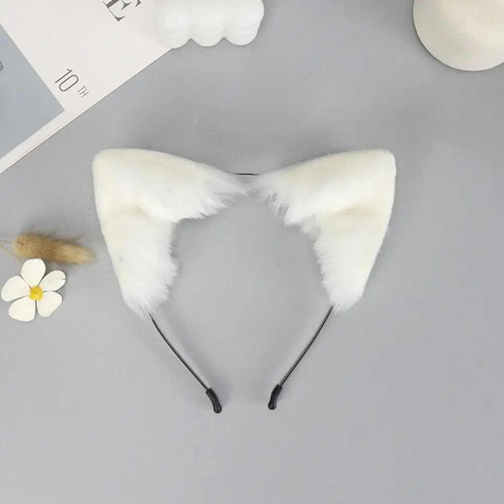 Gothic Cute Fox Cat Ears Headband Artificial Animal Ears Headwear Furry Lolita Cosplay Hair Accessories Party