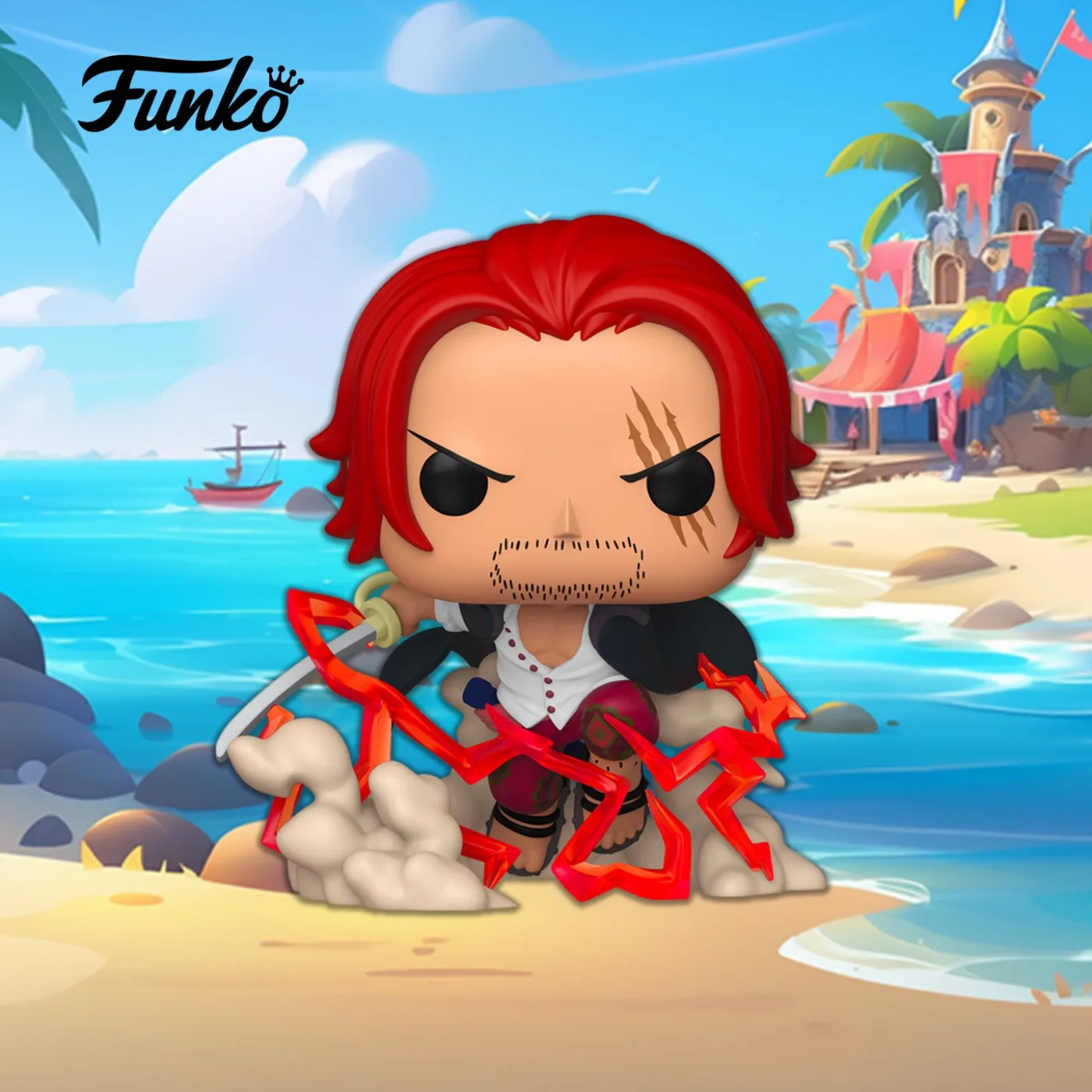 Figura de vinilo Funko Pop Original de One Piece 2166, Shanks Chase, figura de acción, juguete para regalar, figura coleccionable.