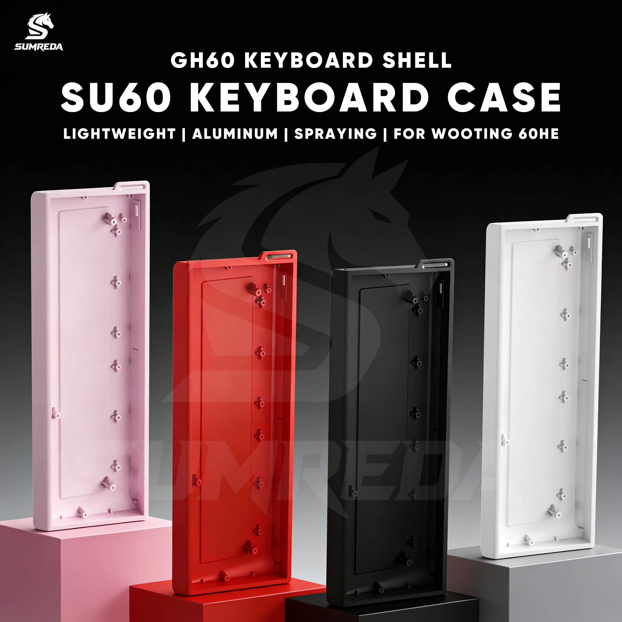 SUMREDA SU60 Aluminum Keyboard Shell 60% Keys Layouts For Wooting 60HE Madlions Mad 60he GH60 Raven61 Aula Win60 Keyboard Case
