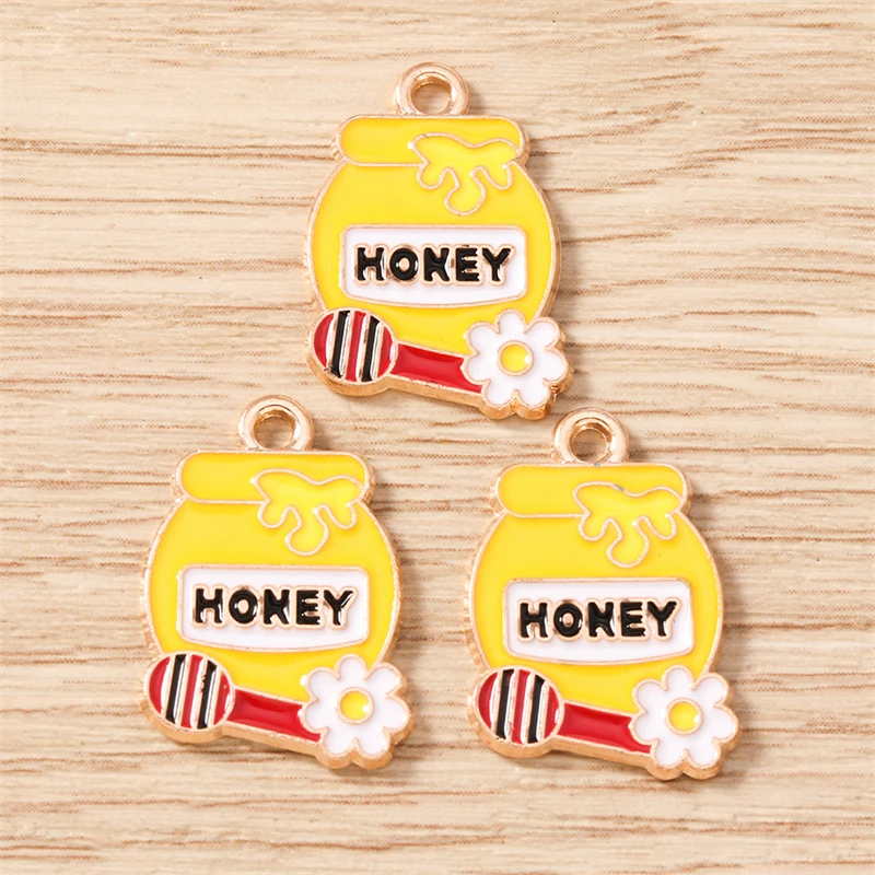10 Stück Mix Cartoon Tier Biene Charms Emaille Honigbiene Blume Charms Anhänger für Schmuckherstellung Halsketten Ohrringe DIY Handwerk Geschenk – Detail 19