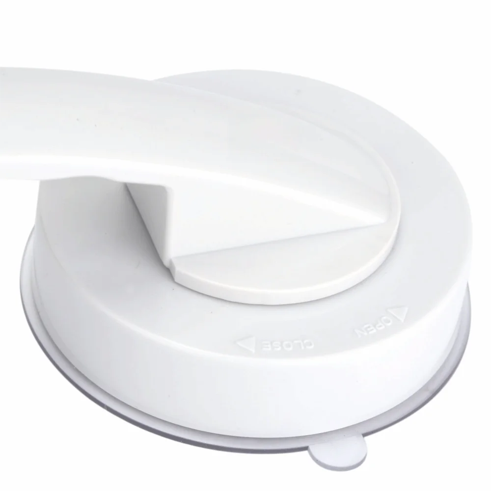 Removable Design Suction Cup Handle 7.87 Inch Length White Color Anti-Slip Handle Seamless Installation Super Strong Suction