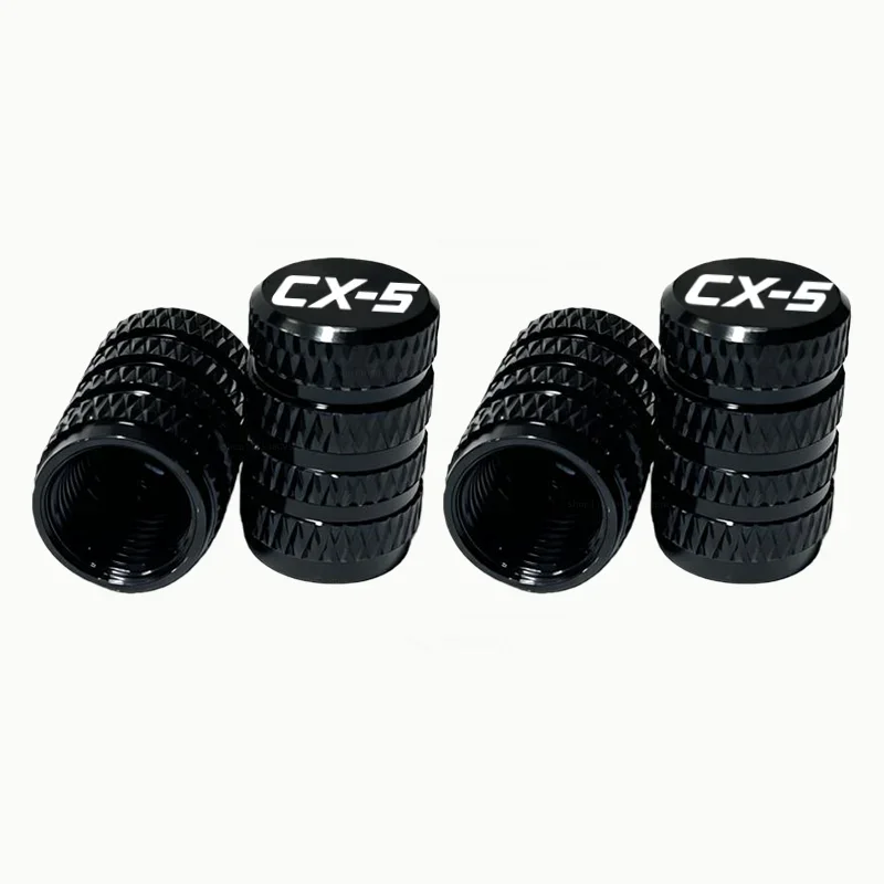 4Pcs Car Wheel Tire Valve Caps Tyre Stem Cover Airdust Waterproof For Mazda CX-5 KE KF Comfort Luxury Sport GT