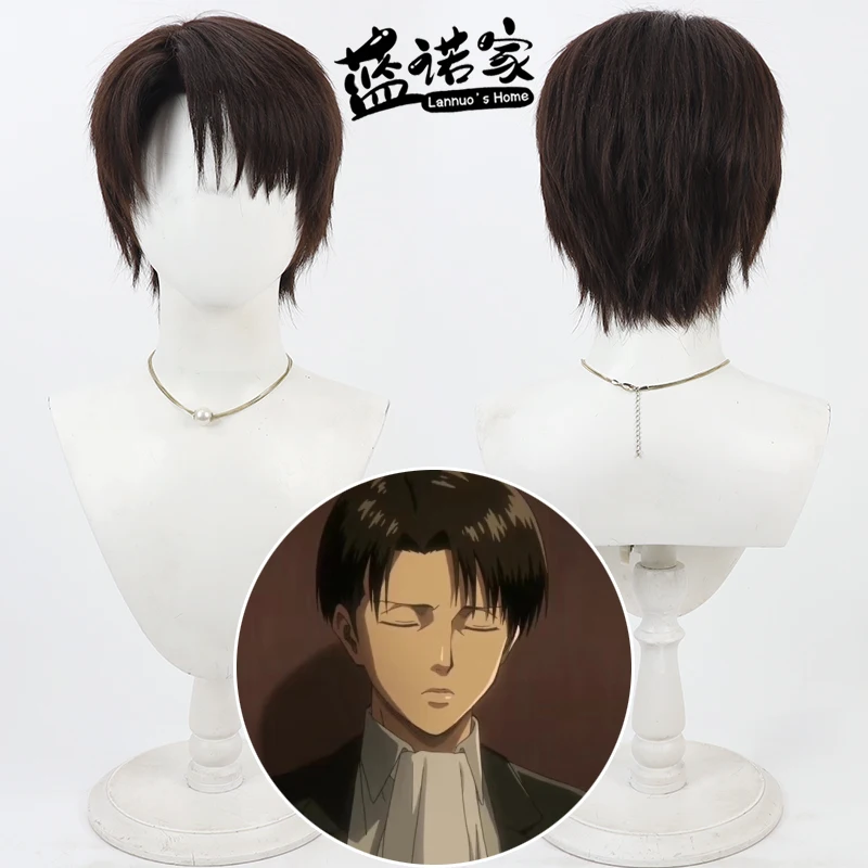 

Аниме Леви Акерман Cos Косплей Парик Хэллоуин Карнавал Вечеринка Опора Синтетические Волосы Термостойкое Волокно + Кепка Для Парика