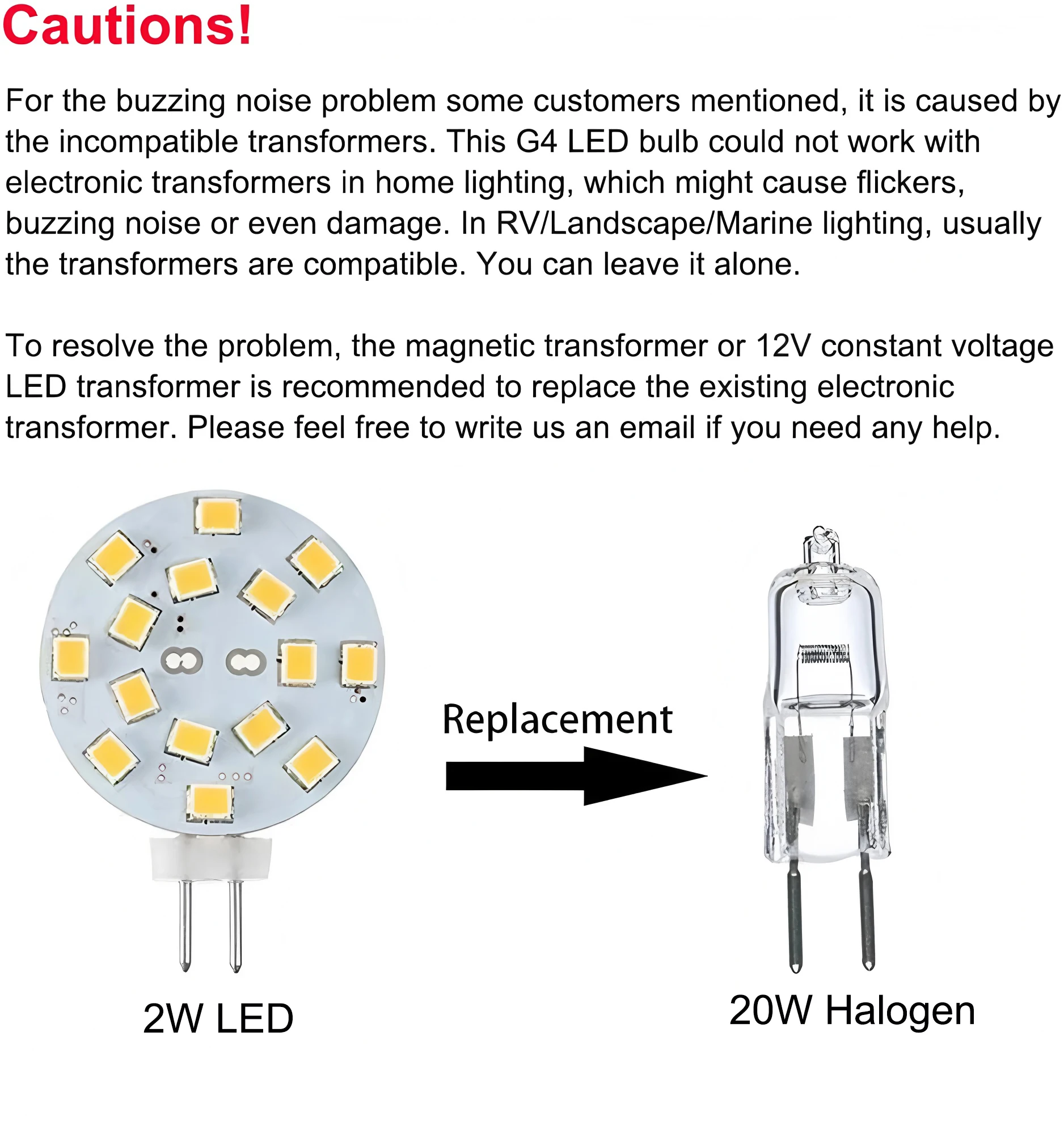 AC DC 12V 3W G4 LED Lamp Bulb Equivalent to 20W T3 JC Type Bi-Pin 2700K for Ceiling Lights RV Boats Outdoor Landscape Lighting