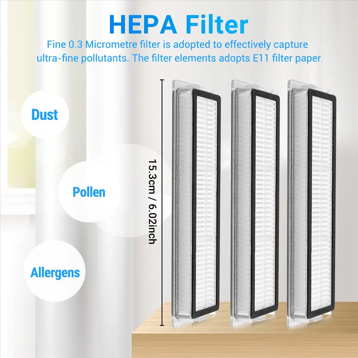 3Pcs for Dream BOT L10 Pro D9 Robot Vacuum Cleaner Accessories HEPA Filter