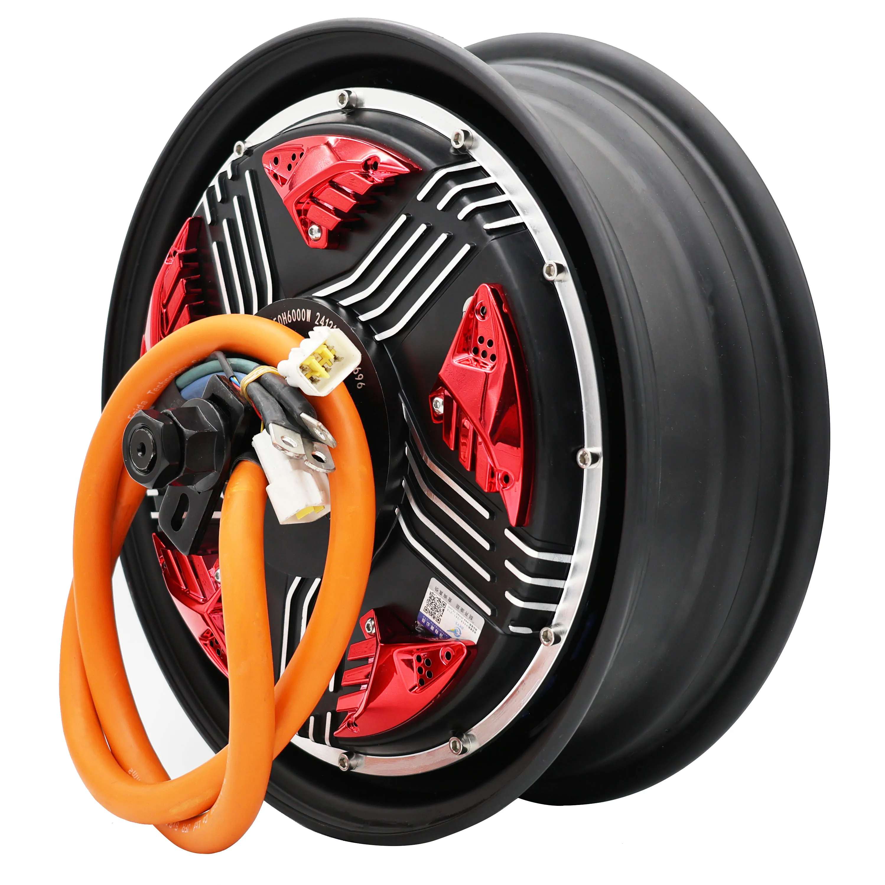 Motor Sepeda Motor Listrik DKYS V4 Brushless 12-inci 50H6000W Dual Hall 16² Tahan Air dengan Konstruksi Magnet Permanen
