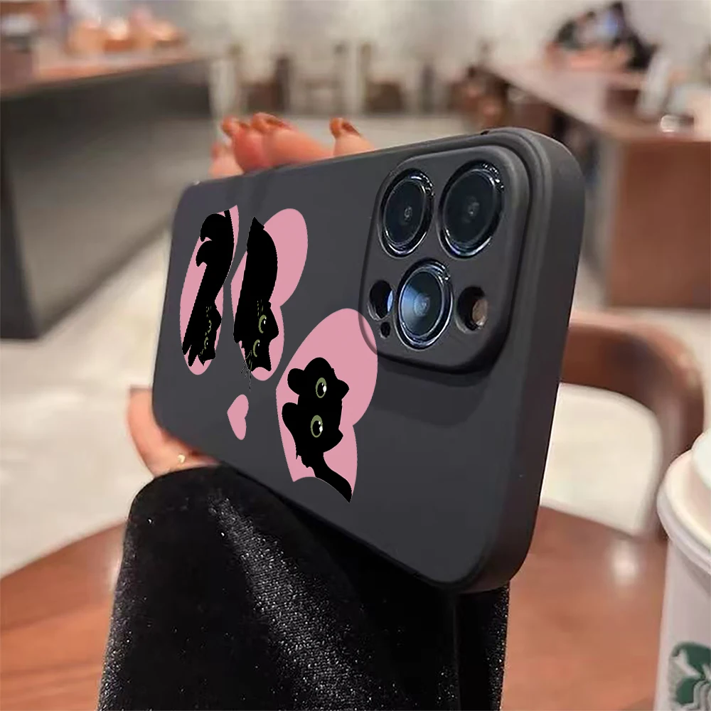 Love black Cat Paw Print Phone Case For Xiaomi Mi 11 Lite 5G 15 14 13 12 14T 13T 12T 11T 12X Poco F6 F5 X6 X5 X3 M6 Pro F3 Cover