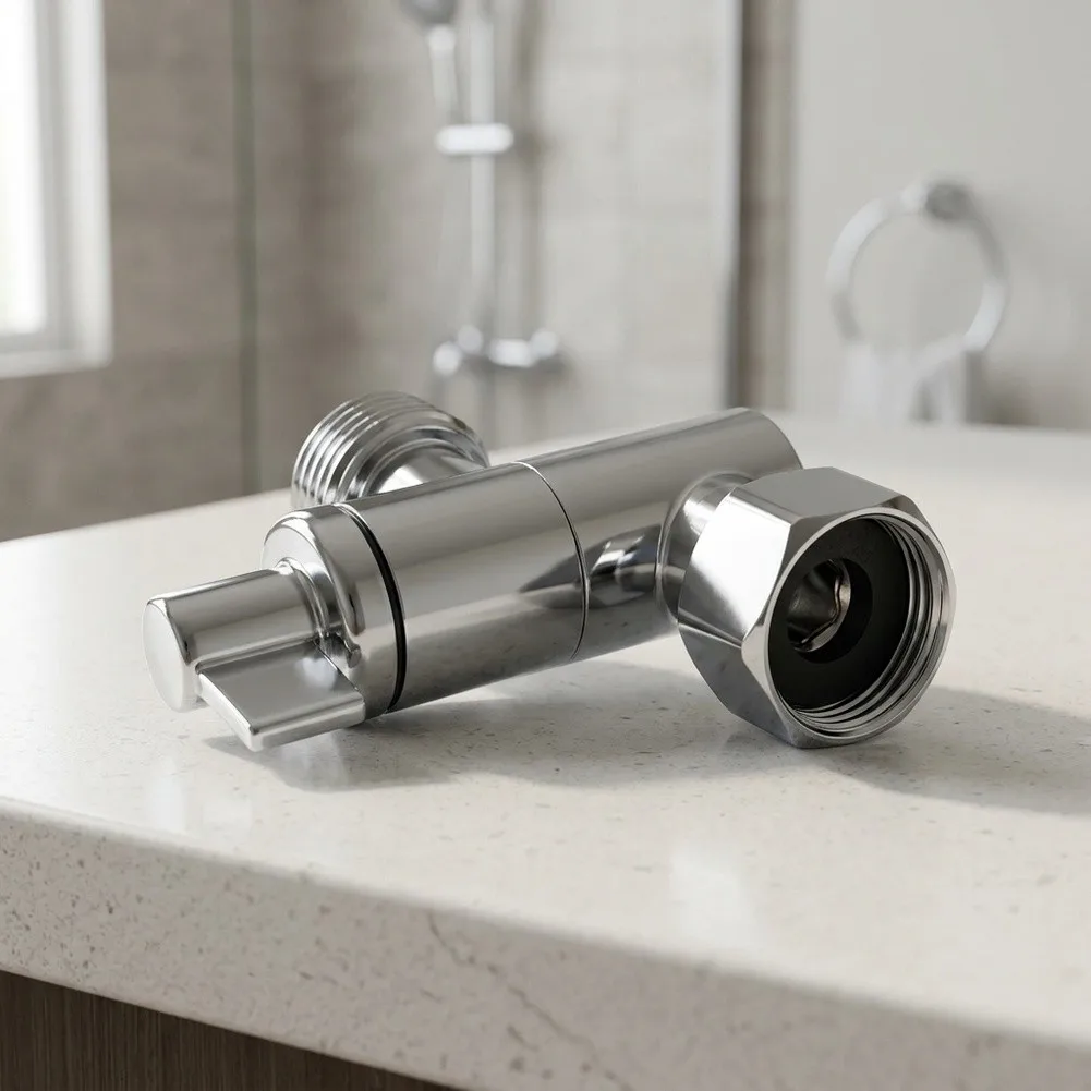 Bathroom Upgrade DIY Shower Installation Adjustable Shower Adapter 360 Degree Shower Angle Adapter Shower Rust Resistant
