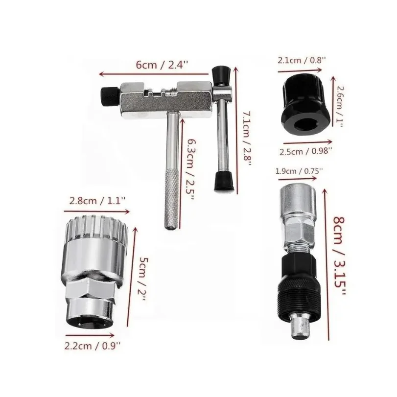 4 Pcs/set Mountain Bike Repair Tool Kit Bicycle Repaiing Tool Cranked Remove/Cut Chain/Axis Extractor Tool