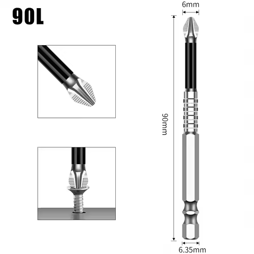 K5 Non-slip High Hardness Bit S2 Strong Magnetic 5A Black Non-slip Cross Head Electric Drill Electric Screwdriver Bit - Image 29