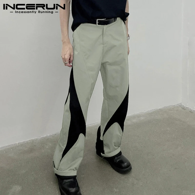 

INCERUN 2024 Korean Style Trousers New Men Deconstructive Splicing Design Long Pants Stylish Hot Sale Male Solid Pantalons S-5XL