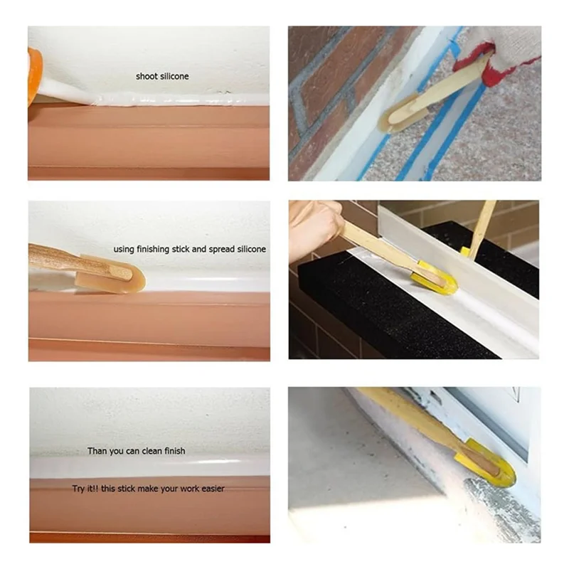 12PCS Different Size Rubber Caulking Tool,Caulking Spatulas Caulk Finishing Tool For Tiles Sink Joint Skirting-AT64