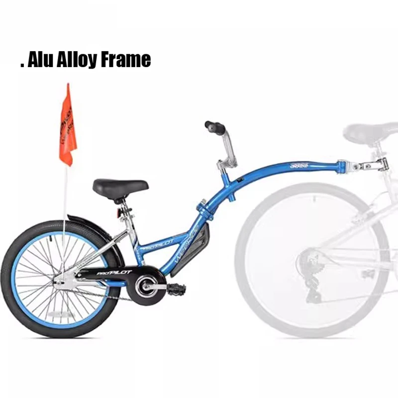 

20 Inch Wheels Bike Trailer Single Speed, Alu Alloy Frame Tandem Bicycle Trailer, Co-Pilot Bike Trailer with Air Wheel