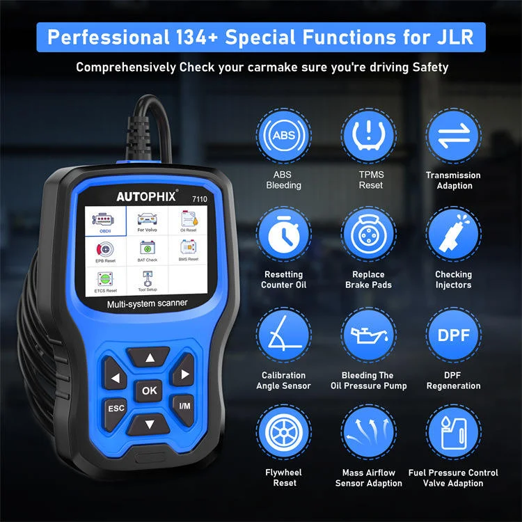 For AUTOPHIX 7110 Volvo Full System Diagnostic Tool Maintenance Reset Instrument OBDII Read Code Clear Code