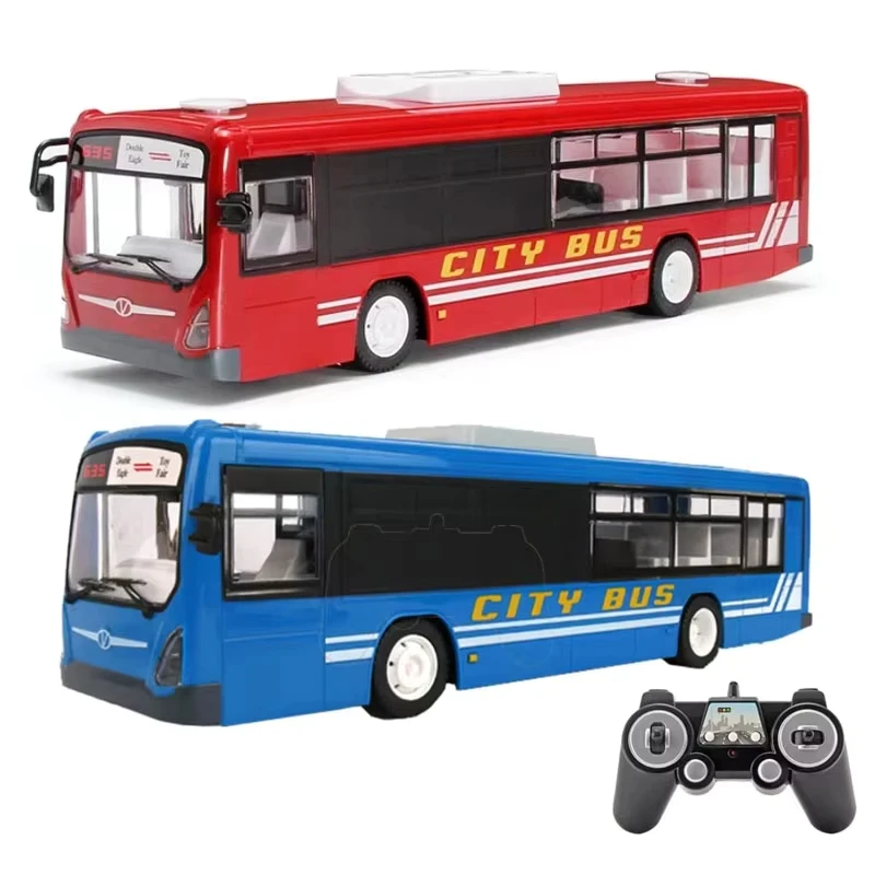 

Double E 2.4G 6 Channels Remote Control City Bus with Open Door LED Light Realistic Sound Simulation RC Bus Vehicle Car Boys Toy