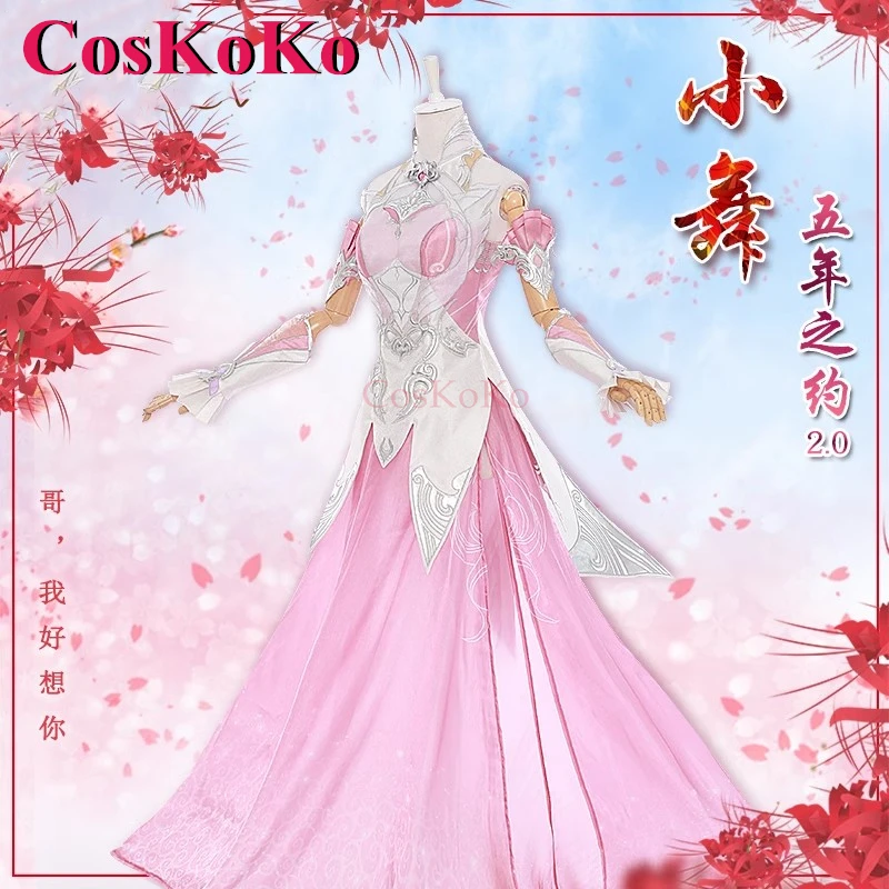 CosKoKo XaioWu Cosplay Game Douluo Continent/Soul Land Costume Five-Year Engagement 2.0 Sweet Dress Halloween Role Play Clothing