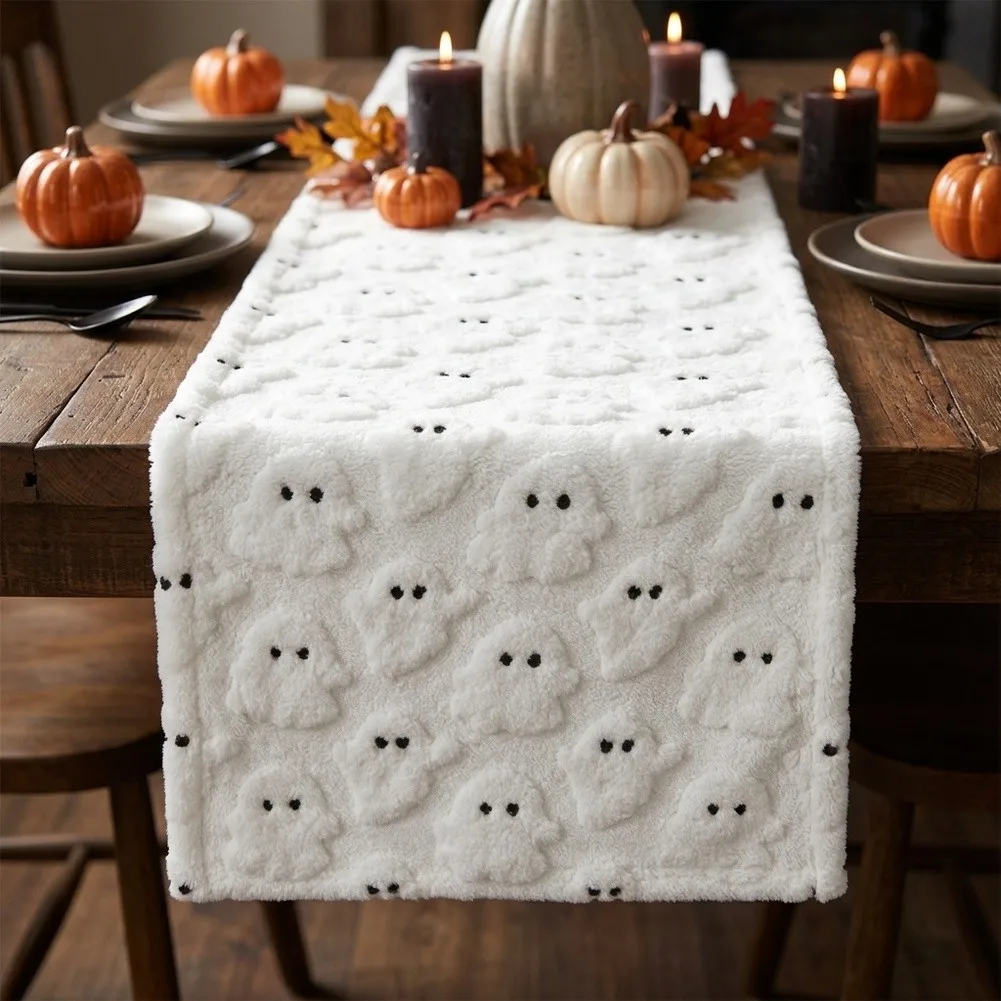 Wight-Themed Table Flag for Halloween Events Constructed from Polyester Fabric to Maintain Shape and Detail Over Time view 6