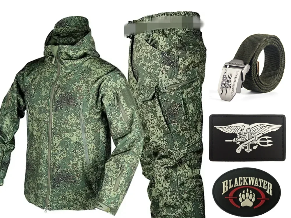 Imagem -04 - Ternos Impermeáveis com Capuz para Homens Jaqueta e Calça Ternos Militares do Exército Ternos Softshell Roupas de Caça ao ar Livre Roupas para Caminhadas Novos