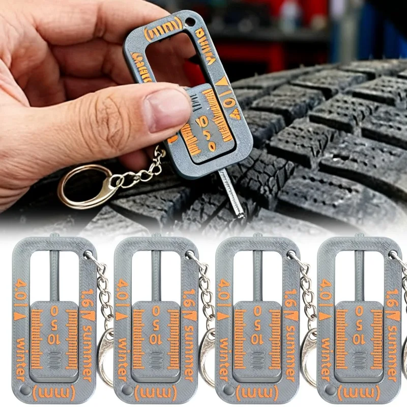 

Брелок для измерения глубины протектора шин, портативный автомобильный инструмент для проверки шин и индикатор износа инструмента для обслуживания шин автомобиля, грузовика, мотоцикла