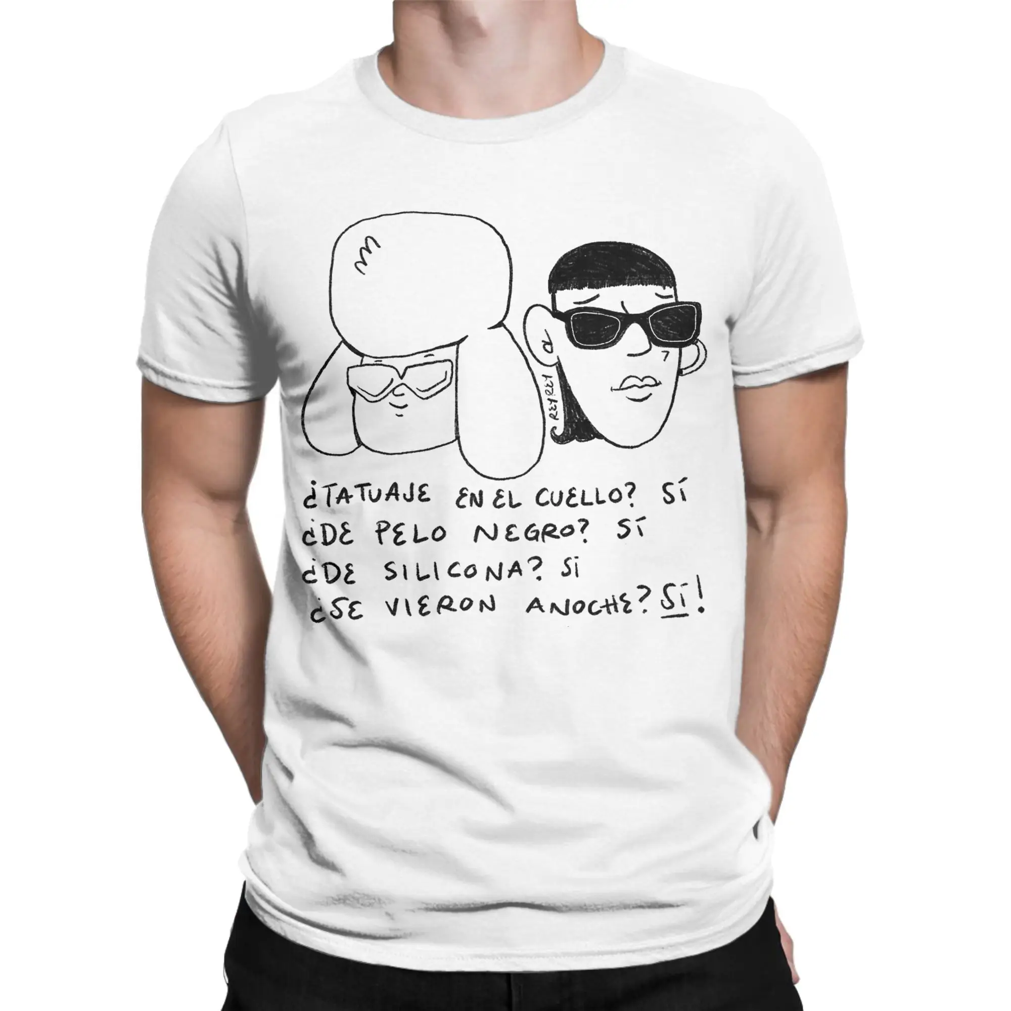 Paco Amoroso and Ca7riel Cartoon T-Shirt Men Women Vintage Pure Cotton Tees Round Collar Short Sleeve T Shirts Gift Idea Clothes