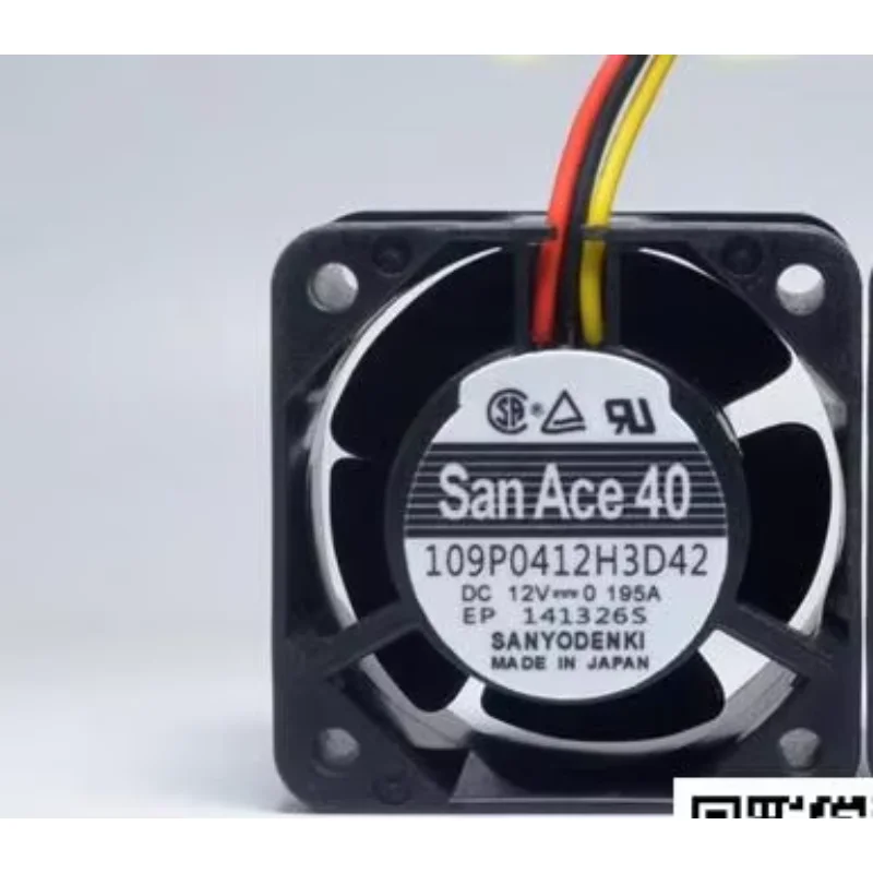 

Ltsf For SANYO DENKI 109P0412H3D42 DC 12V 0.195A 40x40x28mm 3-Wire Server Cooling Fan 4cm
