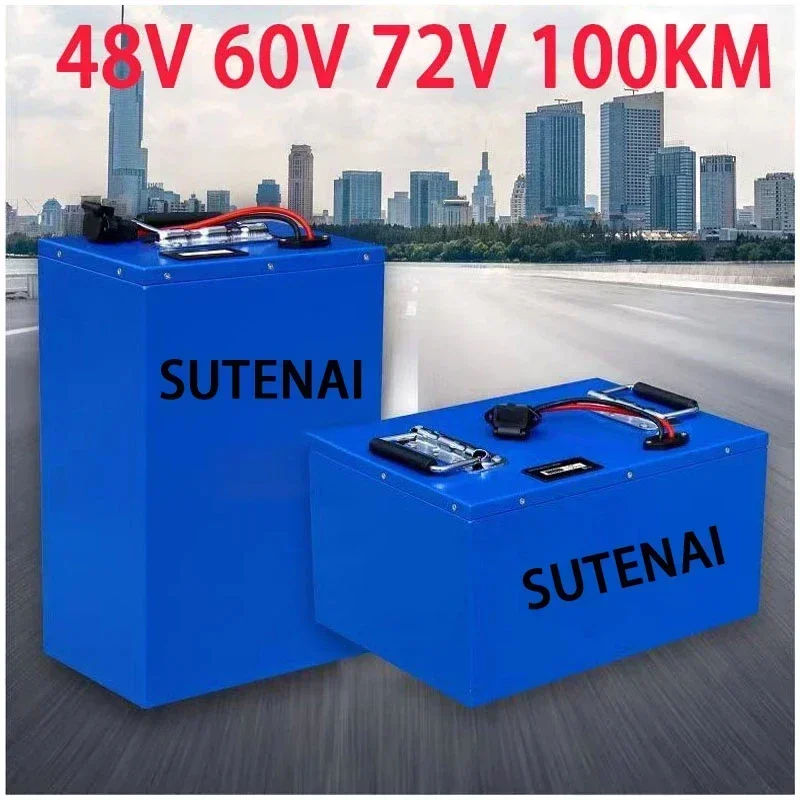 Batteria al litio per veicoli elettrici 72v48v60v super capacità 100 km batteria al litio batteria al litio per triciclo moto elettrico