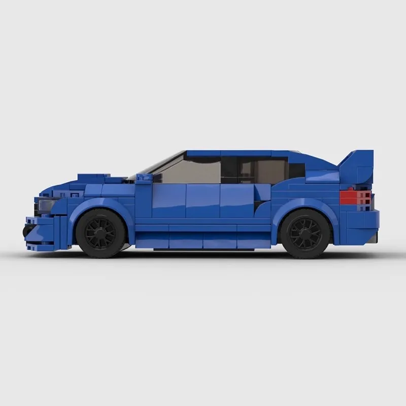Modelo de coche compatible con Moc, cabeza de sti, texto D, tecnología sedán, bloque de construcción modular, regalo de Navidad, juguete para niños, conjunto DIY de montaje